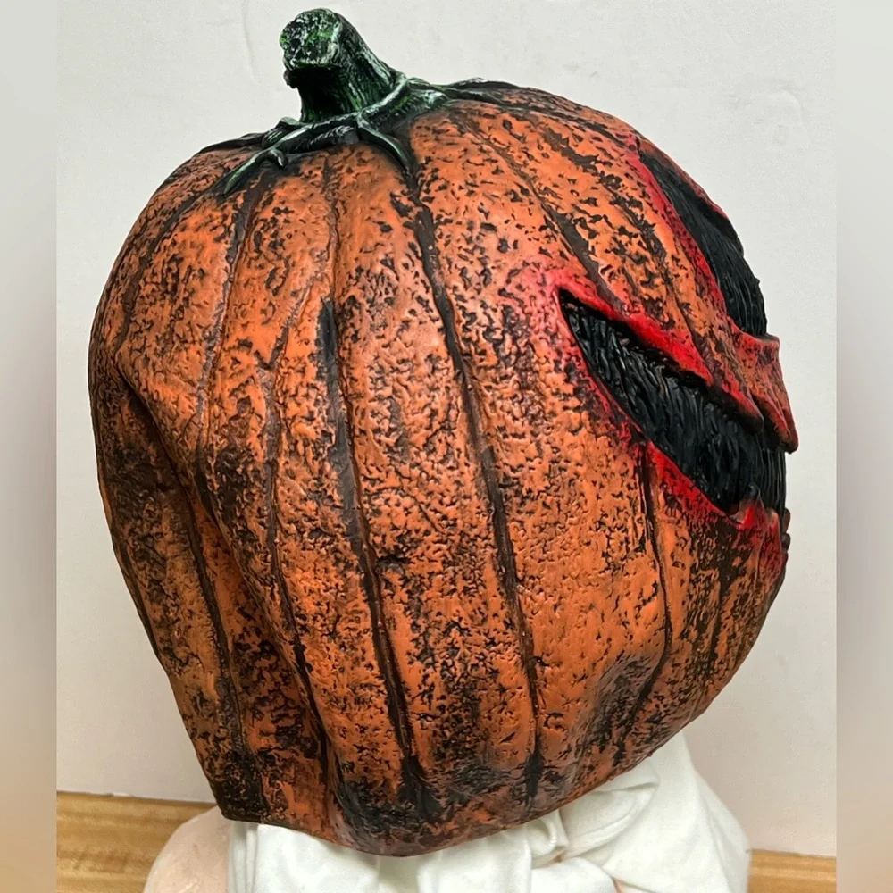 Scary Pumpkin Head Halloween Mask RARE